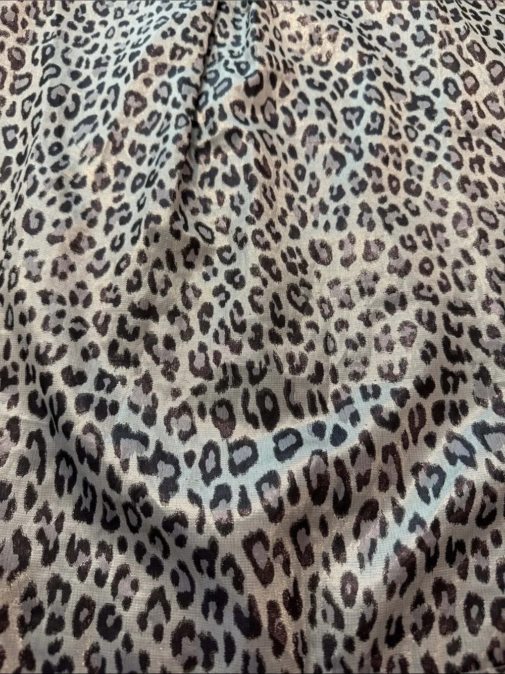GAP Leopard Print Shift Dress in Cream and Black with subtle shimmer